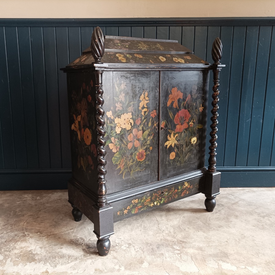 A Victorian Black Painted Cabinet (9).jpg